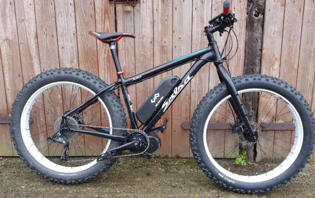 kit moteur bafang bbshd mid drive monté sur un fat bike