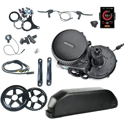 Kit de conversion de vélo électrique Bafang BBS02 avec tous les accessoires