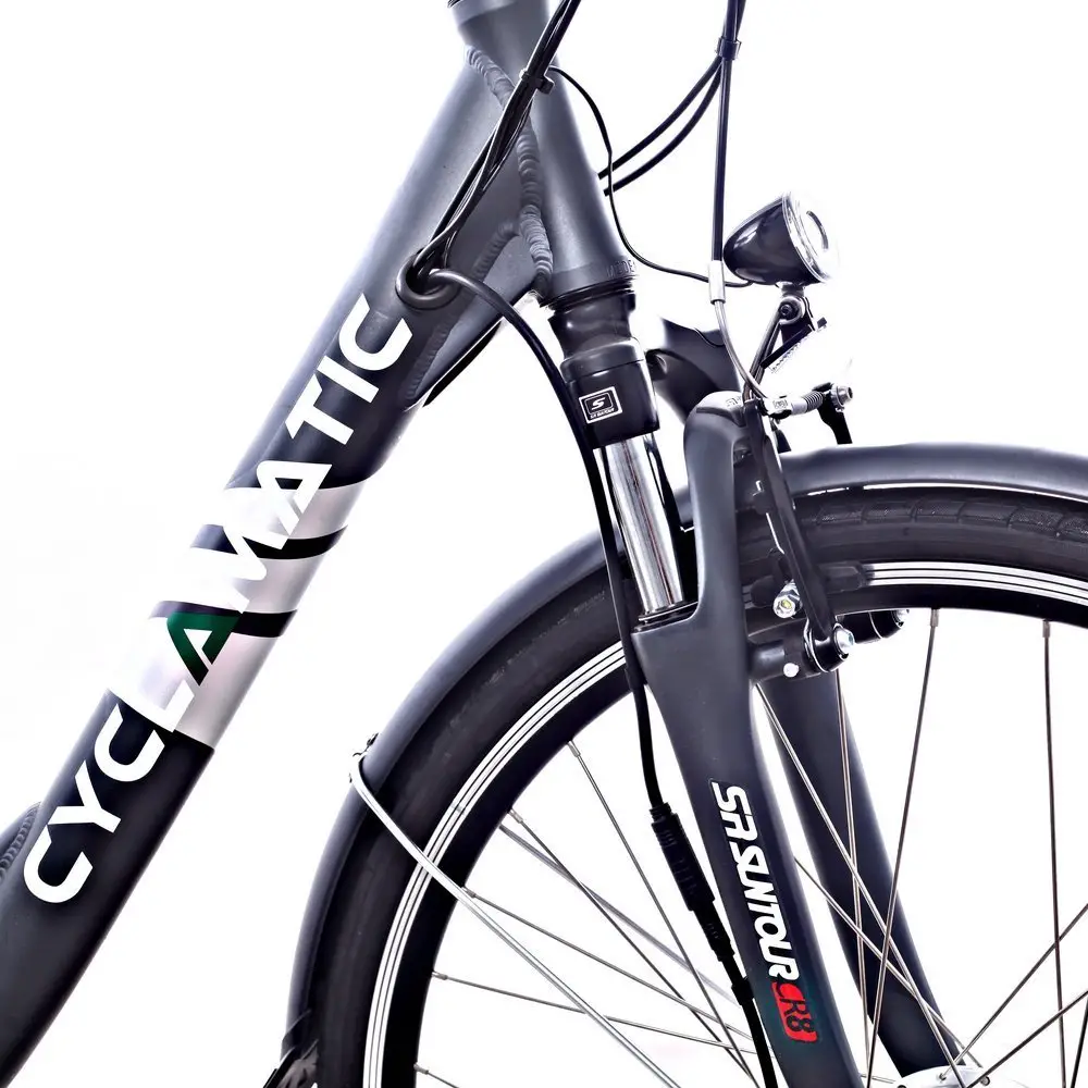 The Cyclamatic GTE Pro has very tidy internally routed cables cyclamatic gte pro electric bike showing internal cable routing