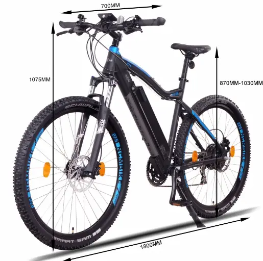 NCM Moscow electric bike dimensions