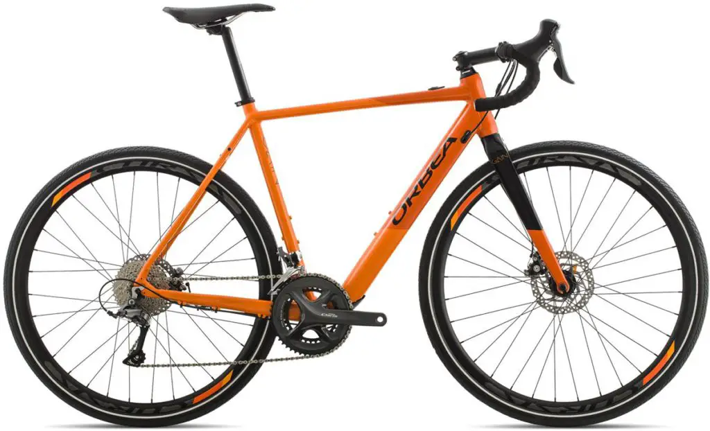 The Gain is also available in this rather fetching orange colour scheme! orbea gain d50 in the orange colour scheme