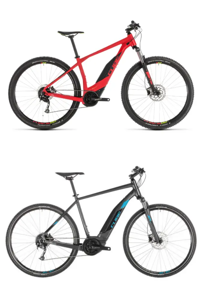 Vélo électrique Cube Cross Hybrid ONE 400 2019 vs Vélo hybride Cube Acid Hybrid ONE 400