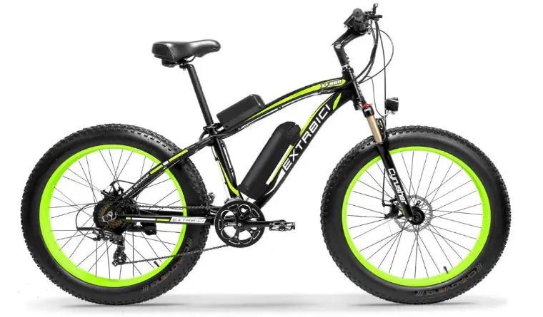 cyrusher xf660 elektrinis riebalų dviratis, juodos ir žalios spalvos