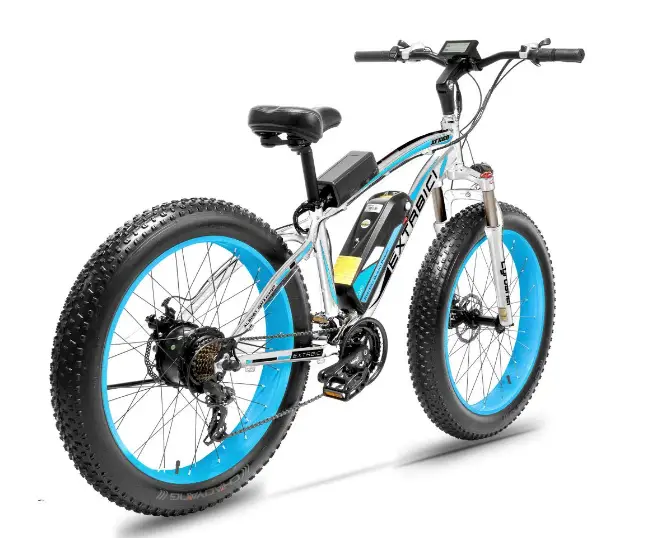 bicicleta elétrica cyrusher xf660 pneu gordo em branco