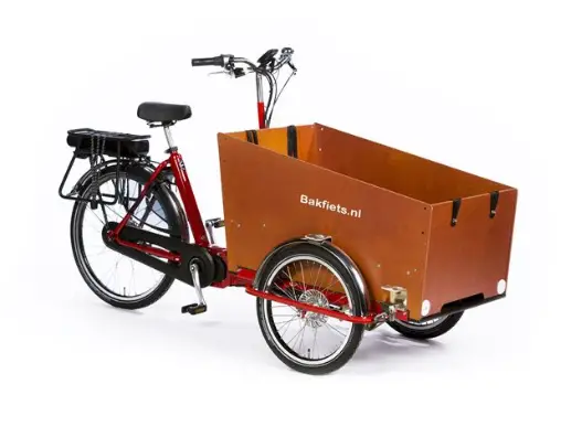 Bakfiets klasický elektrický box nákladní trike