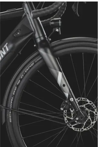 Bergamont e-grandurance front wheel and brakes