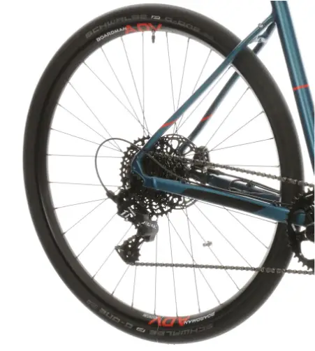 SRAM Apex 1 x 11 gearing with a useful 11-42 rear cassette boardman adv 8.9e with 11-42 11-speed cassette