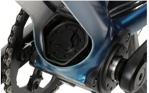 The Fazua Evation gearbox with the motor drive system and battery removed the boardman adv 8.9e with the fazua assist system removed