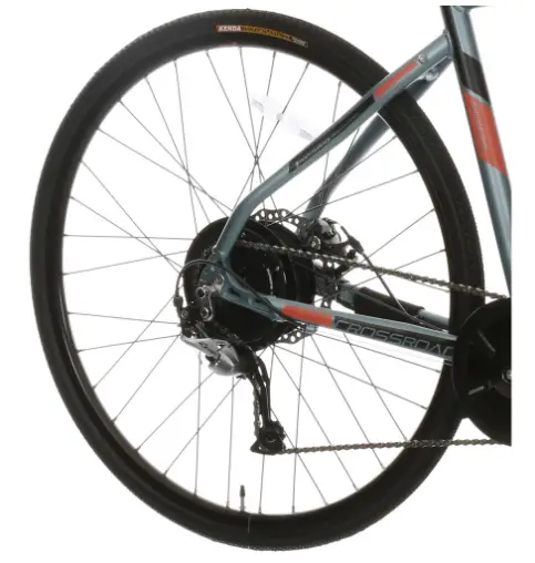 The Suntour Electric hub motor is tried and tested Suntour 250w electric hub motor fitted to a carrera crossroad electric road bike