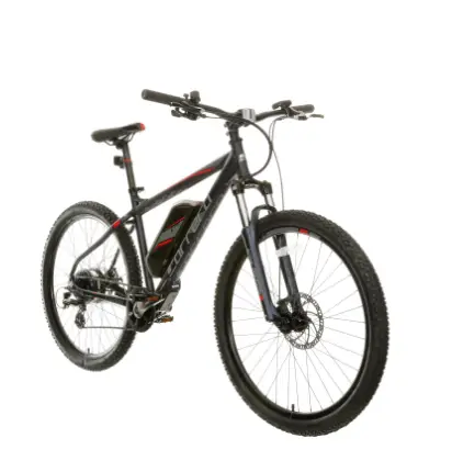 The carrera Vengeance electric mountain bike front view