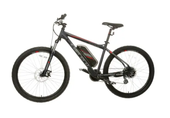 I personally think the Carrera Vengeance electric mountain bike offers excellent value for money carrera vengeance e left hand side view