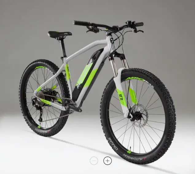 The Decathlon Rockrider E-ST500 looks good from any angle! decathlon rockrider e-st500 electric mountain bike