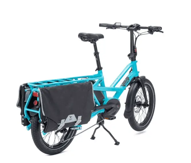 The Tern GSD S10 comes with extra large panniers, ideal for those shopping trips tern gsd s10 with large panniers