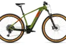bicicleta de montanha elétrica de reação cubo ex625 em verde com pneus gumwall