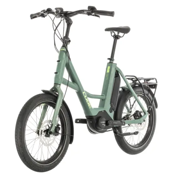 cube compact 20" electric hybrid bike front left view