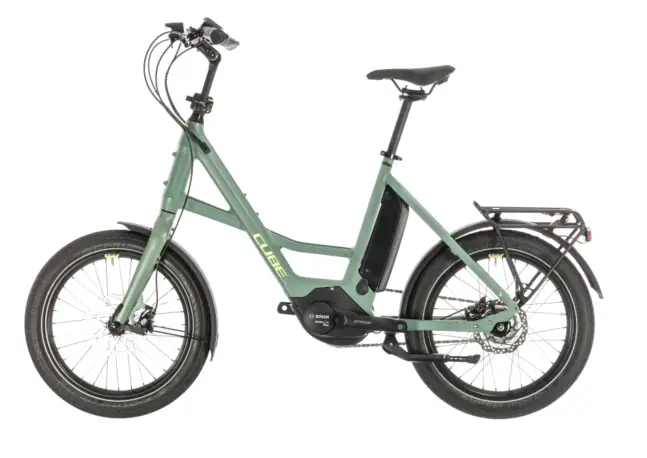 bicicleta eléctrica híbrida cube compact de 20 "