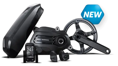 Shimano trinns ebike-system med batteri og display