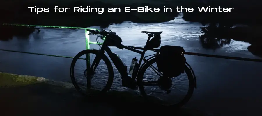 riding an e bike in winter