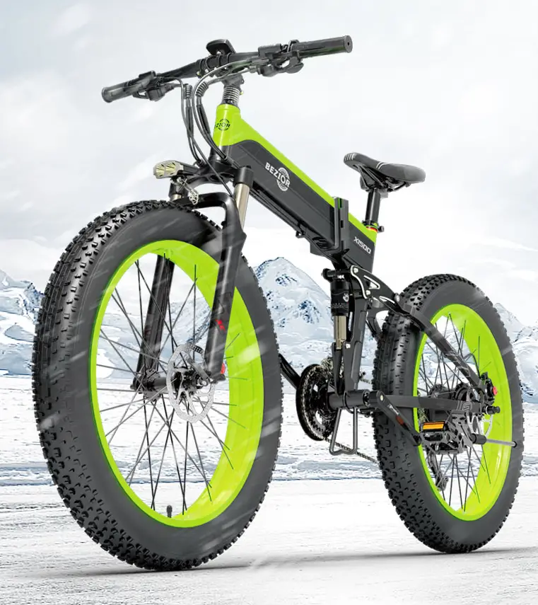 vélo électrique pliant à gros pneus bezior x1500
