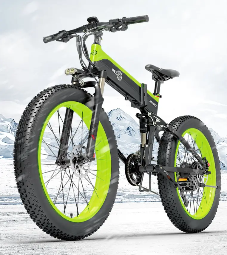 bicicleta eléctrica plegable bezior x1500 fat tire