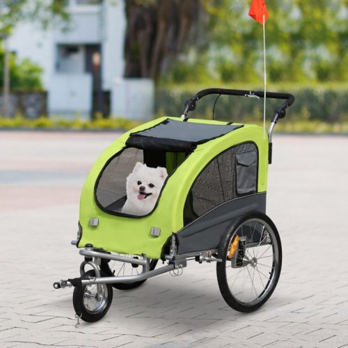 remorque de vélo pour chien en acier pawhut