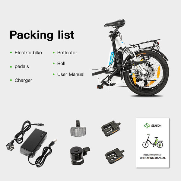 yose power e-bike folded up