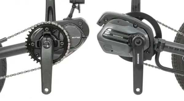 shimano ep8 a e6100 namontované na ľadových trojkolkách