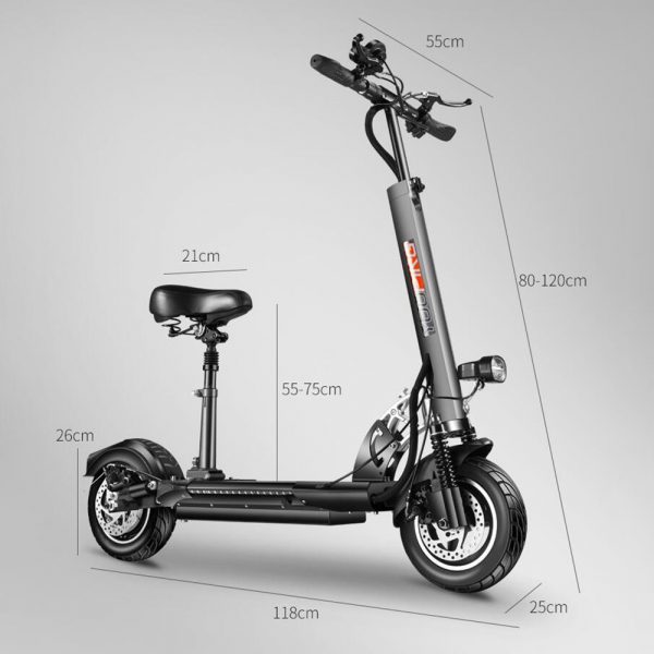 youping q02 elektrische scooter afmetingen: