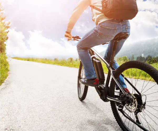 riding a flatter route to increase e-bike battery range