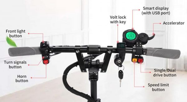 gogotops gs4 commandes au guidon