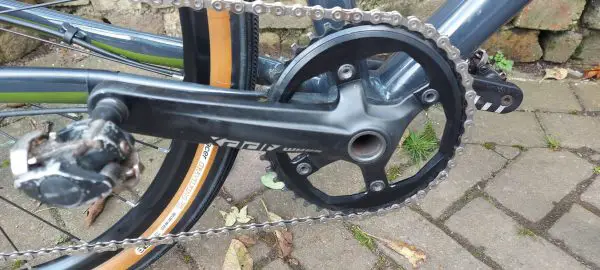 gonilka sram apex 1 na DIY gravel kolesu