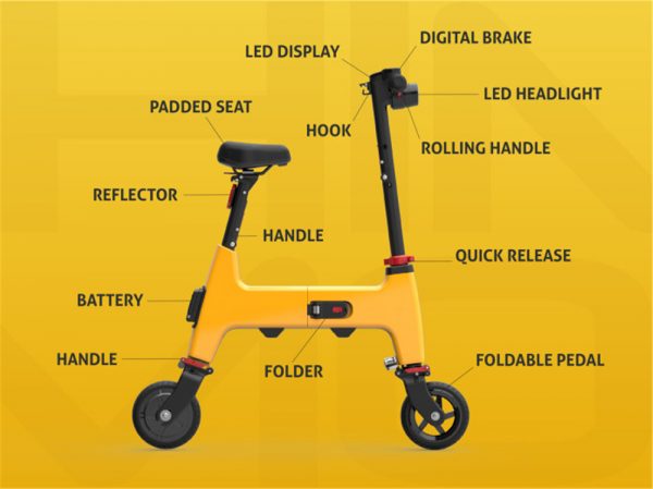 Himo H1 - Nieuwe e-bike of praktische micromobiliteit? 6 himo h1 belangrijke functiekaart