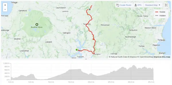 ribbble štěrk al e strava mapa trasy