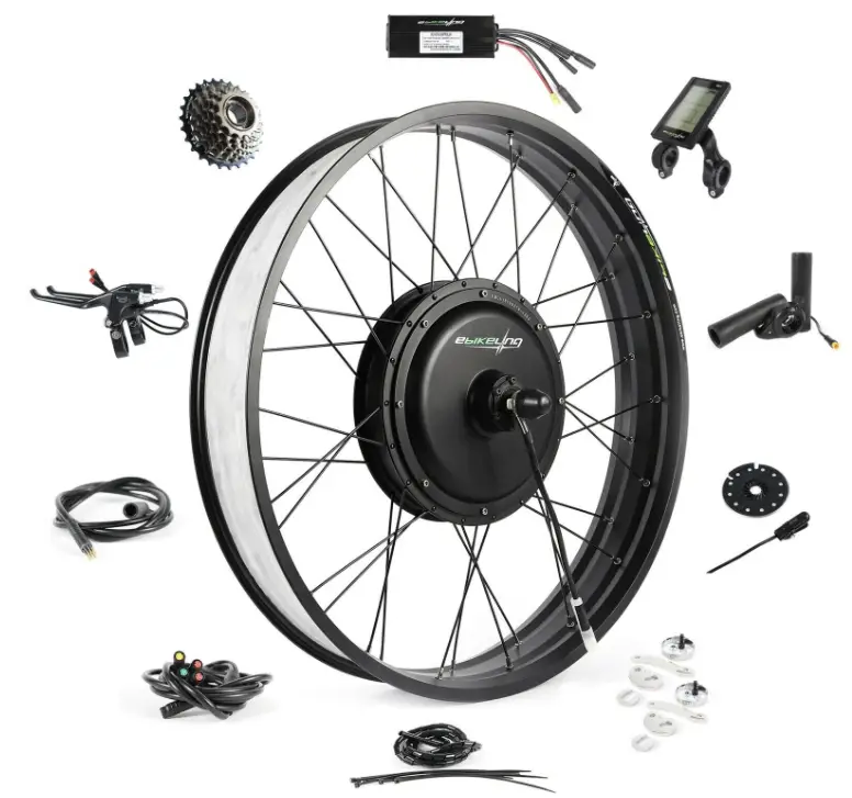 ebikeling 1200w 26 polegadas kit de conversão de bicicleta elétrica para pneus gordos