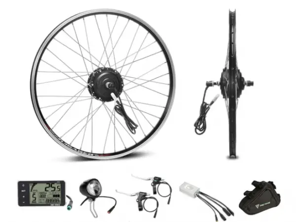 kit de conversión de bicicleta eléctrica de rueda delantera yose power