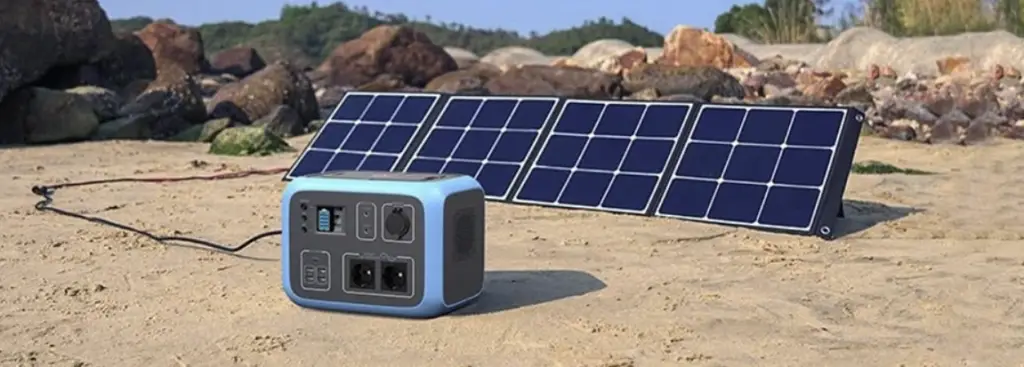 portable power station with solar panel