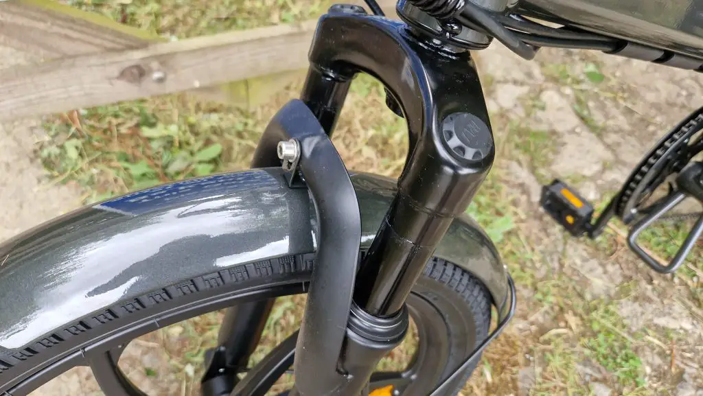 PVY Z20 Pro review: New budget folding e-bike 8 pvy z20 pro suspension fork