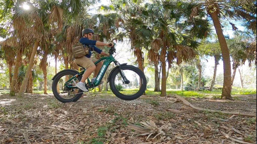 hovsco hovalpha fat tire e-bike being ridden