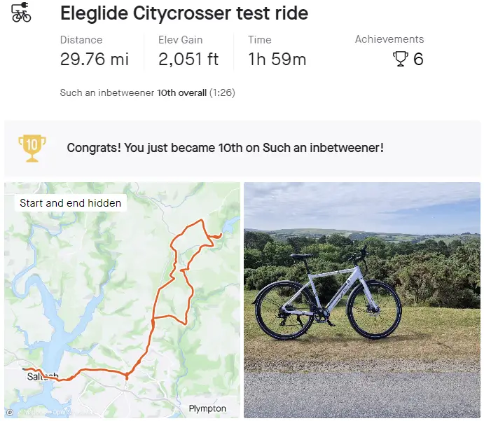 Eleglide Citycrosser review: cheapest e-bike with torque Sensor? 4 eleglide citycrosser review test route