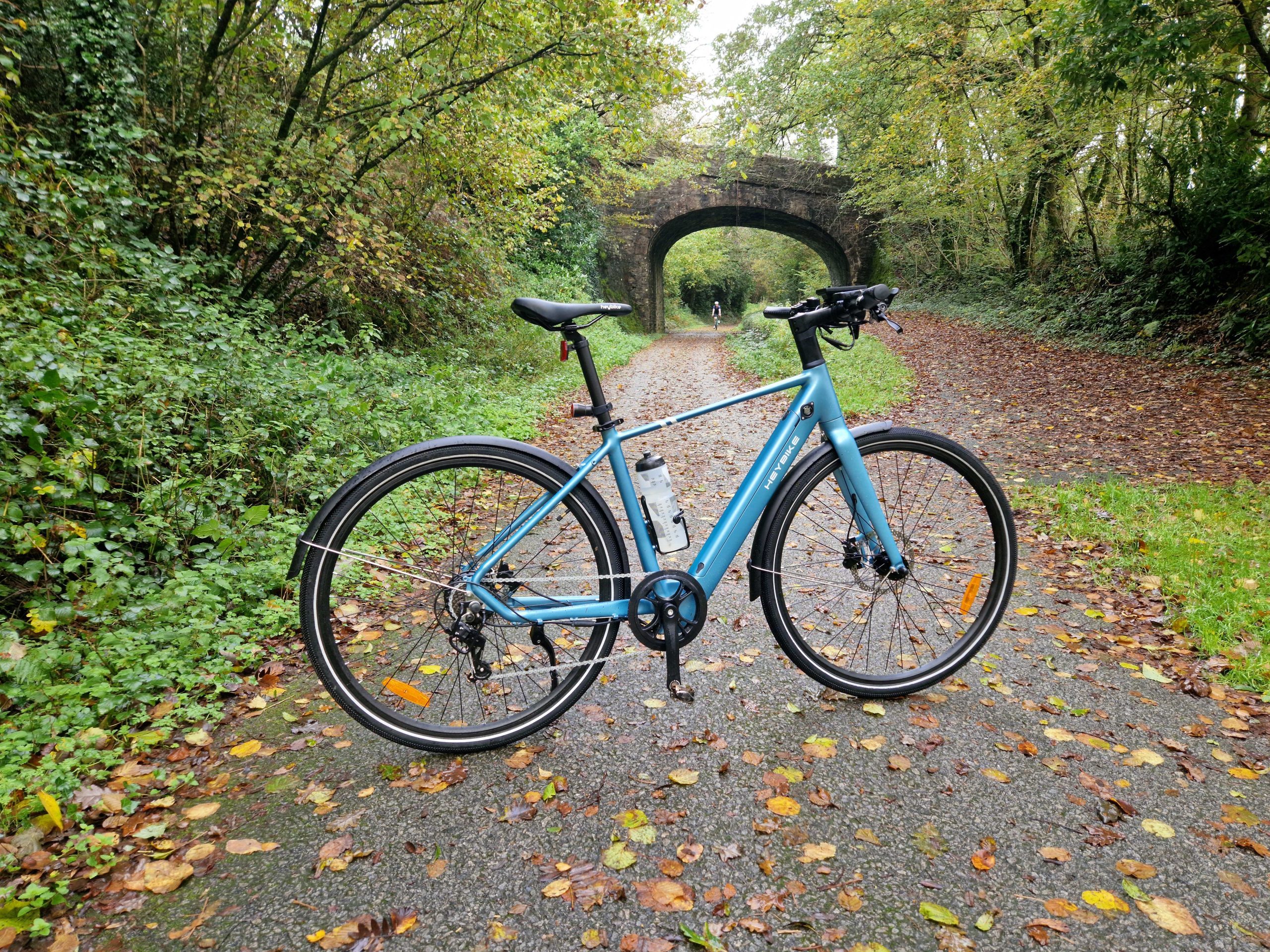 heybike ec1 e-bike pictured on a cycle trail
