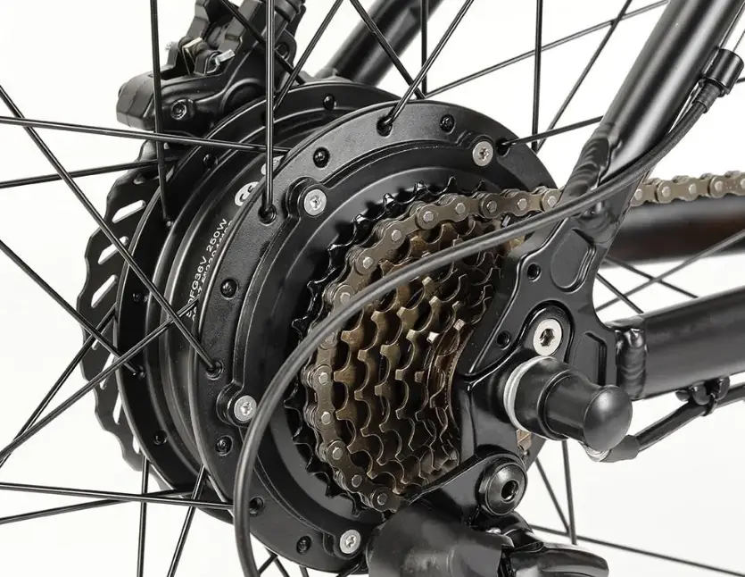 Eleglide M2 E-Bike: new model with hydraulic brakes and 540Wh battery 3 eleglide m2 rear hub motor