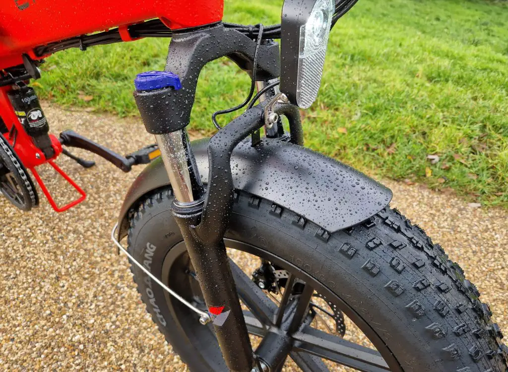 Engwe Engine X: Quirky but fun to ride 8 engwe engine x front suspension